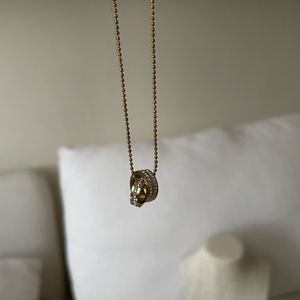 Interlocked Rings Necklace - Picture 4 of 6